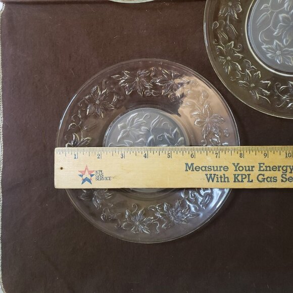 Vintage Set 3 Princess House Poinsettia Fantasia 8” Luncheon Salad Plates - Picture 6 of 7